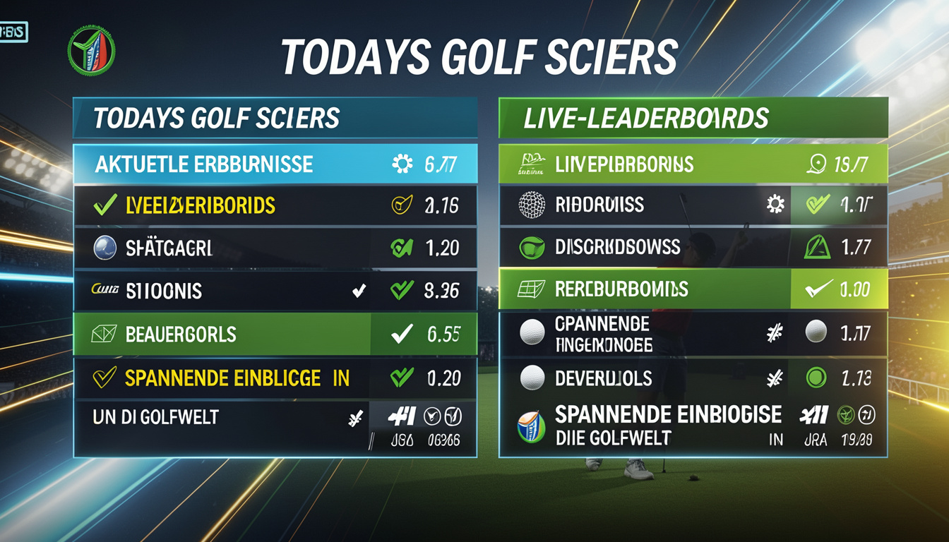 Todays Golf Scores: Aktuelle Ergebnisse, Live-Leaderboards und spannende Einblicke in die Golfwelt